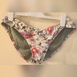 Mossimo Supply Co. Floral Bikini Bottom In Pink and Green (Size L)‎